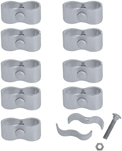10Sets Dog Kennel Panel Clamps Chain Link Fence Clamps, 1-3/8’’ Fence Parts