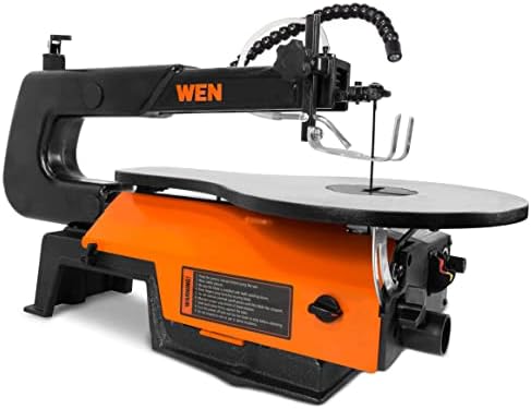WEN 3923 16-Inch Variable Speed Scroll Saw with Easy-Access Blade Changes and Work Light, Black & 6502T 4.3-Amp 4 x 36 in. Belt and 6 in. Disc Sander with Cast Iron Base