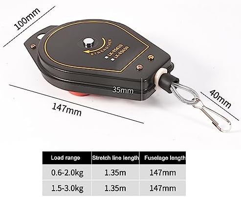 1pcs Retractable Spring Balancer for Tools - Adjustable Tension Tool Hanging System for Assembly Line, Factory, and Workshop Use(0.6-2kg)