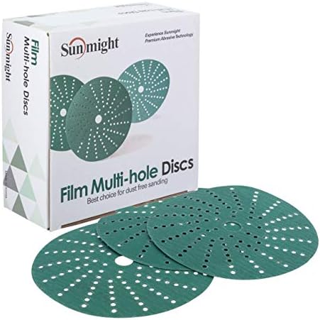Sunmight Film 6" 400G Grip Multi Hole Disc, 47416, 50 Discs