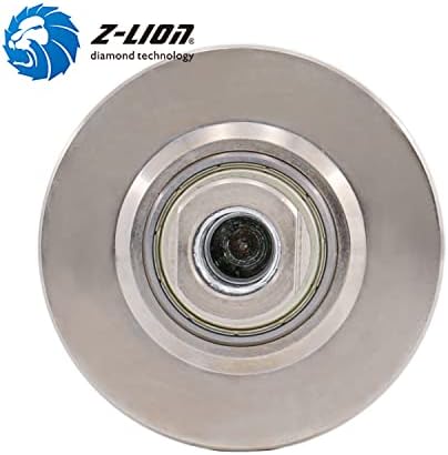 Z-LION B10 3/8" Diamond Hand Profile Wheel Router Bit Half Profiler Wheel for Granite Concrete Marble Edge with 5/8"-11 Thread