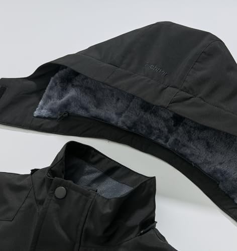 Boys' Waterproof Winter Ski Jacket Removable Hood Snow Coat