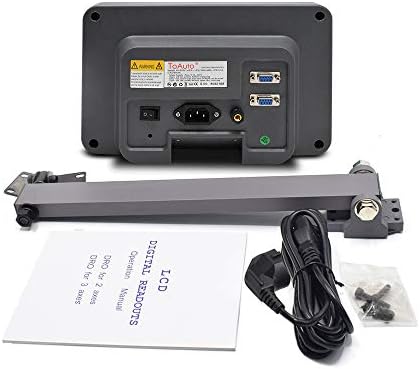 TOAUTO Digital Readout 2 Axis 3 Axis DRO Display Linear Scale 100~1000mm Precision 5um for Bridgeport/Knee Milling Lathe EDM Mill Machine (2 Axis DRO-LCD)