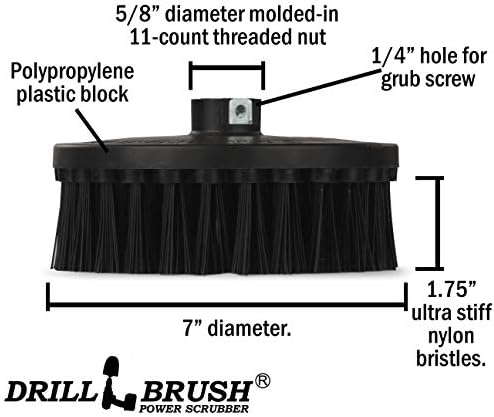 Outdoor Concrete Brush - Driveway Cleaner Scrub Brush for Rotary Polisher