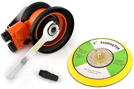 5” Pneumatic Random Orbit Sander Air Tool Air Powered,Palm Sander,Air Sander for Auto body Automotive,Wood Working