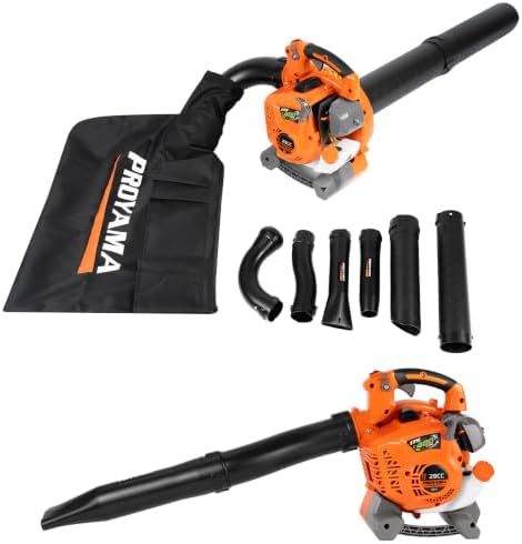 PROYAMA 29CC Gas Powered Handheld Leaf Blower, 3-in-1 Vacuum & Mulcher Kit