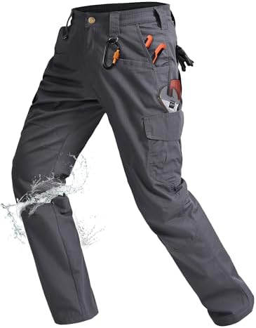 Rapoo Men's Ripstop Cargo Pants Work Pants EDC with 9 Pockets Hiking Pants