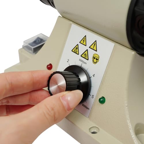 Leather Polisher Burnisher, 350W Electric Edge Grinding Machine, 0-10000 RPM, Adjustable Speed, Rosewood Grinding Head Sander with Grinding Heads for Leather Edge Finishing Polishing