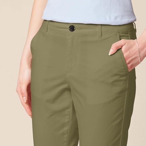 Amazon Essentials Women's Mid-Rise Slim-Fit Stretch Cropped Capri Pants (Available in Plus Size)