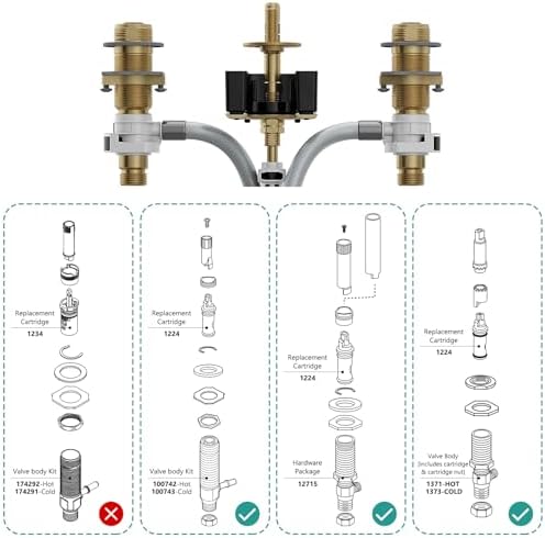 97479 Faucet Repair Kit for Moen Monticello Widespread Bathroom Sink Faucet Stem Extension Kit