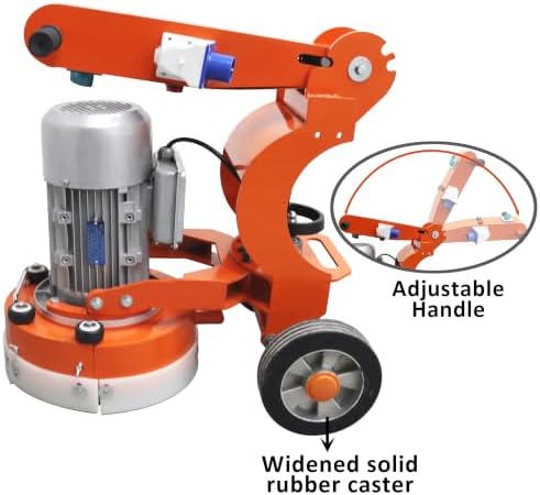 TECHTONGDA 3-Head Electric Concrete Floor Grinder & Polisher 12.9" Grinding Width 0-0.12" Grinding Depth for Home Renovation Remodeling Garages Factories Epoxy Floor 220V Single-phase