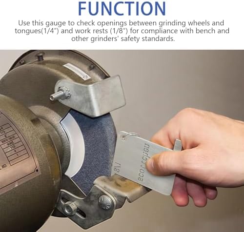 SCOTTCHEN Bench Grinder Safety Gauge, Stainless Steels Bench Grinder Safety Scale with Anti-lost Magnet-2 Pack