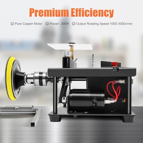 Mini Table Saws For Crafts Mini Multi-Functional Table Saw Small Woodworking Electric Bench Saw Precision Diy Cutting Tool Speed & Angle Adjustable For Wood Pcb Acrylic Plastic 200W