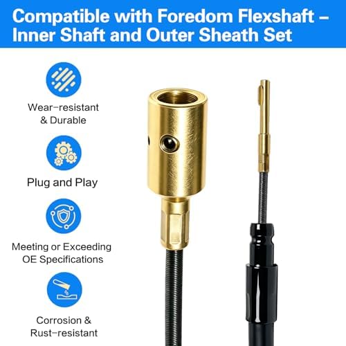 Compatible Foredom Flex Shaft Rotary Tools，39" S-93 Shaft & S-77 Sheath Kit