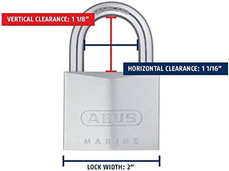 ABUS 75IB/50 KD Marine Grade Chrome Plated Brass Padlock