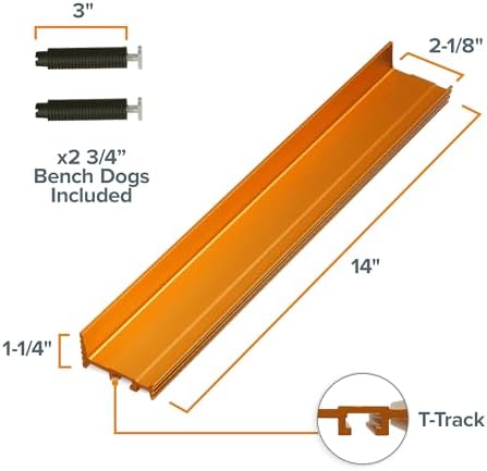 BORA 14-Inch Bench Dog Fence Stop with Quick-Adjust Pegs