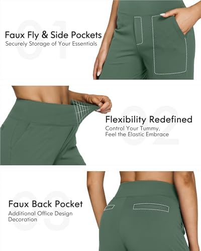 G4Free Yoga Pants for Women Wide Leg Pants with Pockets High Waisted