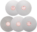 uxcell 5pcs Diamond Sanding Grinding Disc Set, 8-Inch (200mm) Grit 80/400/800/1500/3000 1/2" Arbor Hole, Flat Lap Wheel Polishing Discs for Gemstone Tile Glass Stone Metal