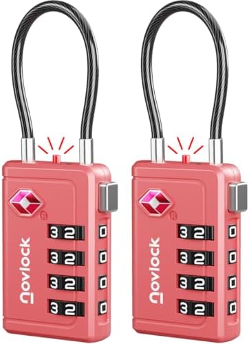 TSA Approved Luggage Locks, Travel Locks with Inspection Indicator