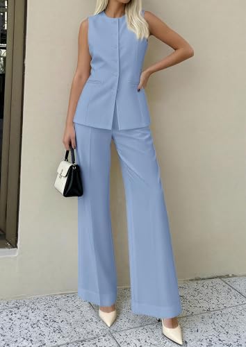 PRETTYGARDEN Women's 2 Piece Sets Business Casual Outfits