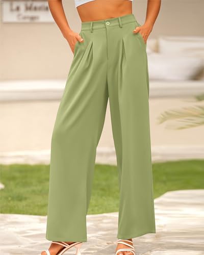 BTFBM Fall High Waisted Business Casual Palazzo Pants for Women Dressy 2026