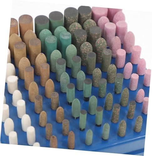 PartyKindom 400pcs Rotary Polishing Bits Grinders for Angle Wheel Drill Grinding Bits Abrasive Heads