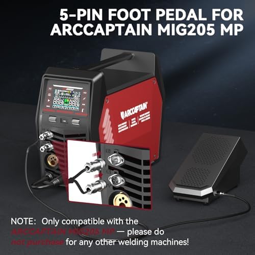 ARCCAPTAIN TIG 5-Pin Welding Foot Pedal for ARCCAPTAIN