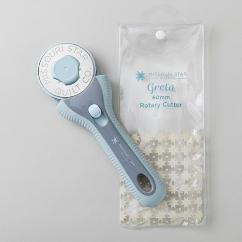 Missouri Star Rotary Cutter, 60mm Blade, Rolling Cutter Tool for Quilt Appliques and Cutting Fabrics, Essential Quilting and Sewing Supplies for DIY Craft Projects