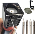 LMT Tungsten Grinder V4 Rotary Tool for TIG Welding - 4in1 that includes highly Precise Sharpener, Stick-Out Gauge, Cut-Off Slot, Round Grinding++. Sharpens 4Sizes & 4Angles. Designed in Norway!