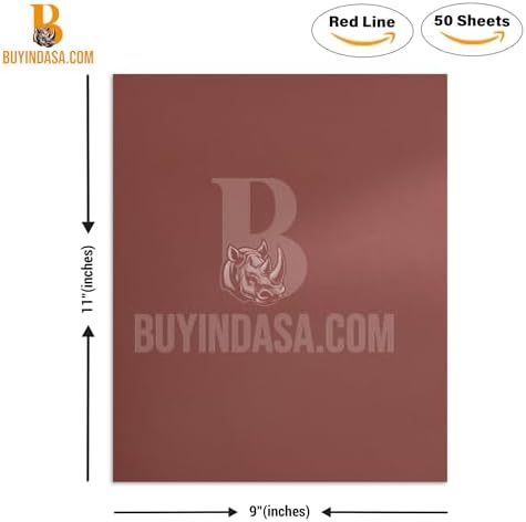 Indasa 50 PCS Redline Full Sheets 9"x11" Wet & Dry Sanding Sheets Series 6 – Rhynowet – 220-Grit – Waterproof Latex Backing