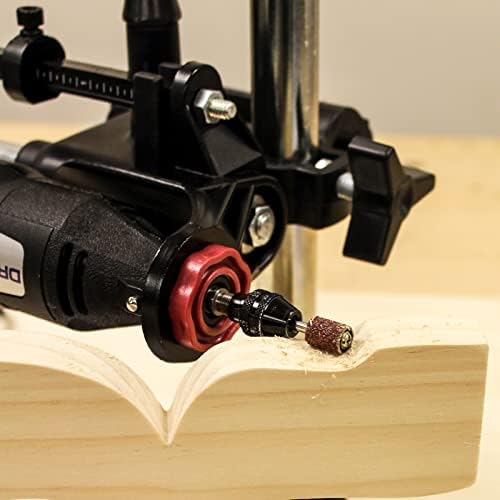 Milescraft 1097 ToolStand - Variable Speed Drill Press Stand (compatible with Dremel). Rotary Tool Not Included, Black