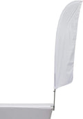 Vispronet White Small Feather Flag Kit with a Table Clamp – 1.8ft x 6.6ft Flag – Great for Businesses, Storefronts, Job Fairs, and Festivals – Printed in the USA