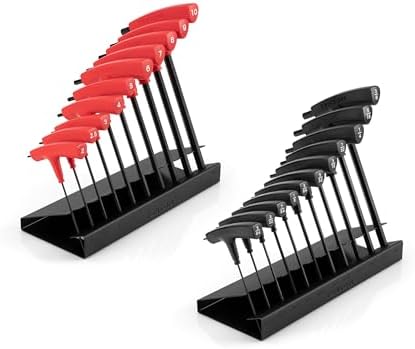 TEKTON Ball End Hex T-Handle Key Set, 21-Piece | KTX92301 | 5/64 - 3/8 in., 2 - 10 mm, Manganese Phosphate Finish, Stand