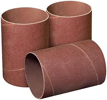POWERTEC 11215 4.5 Inch Sanding Sleeves for Spindle Sander | 120 Grit | Aluminum Oxide Sandpaper Diameter 3 Inch (Pack of 3)