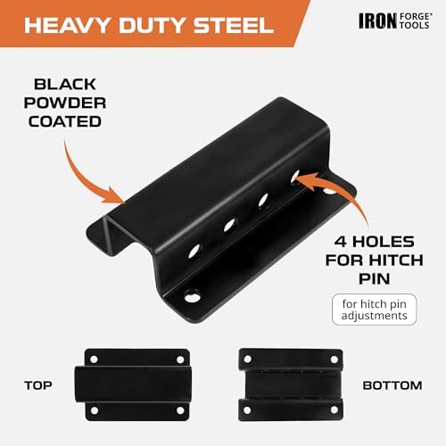 Iron Forge Tools Bench or Bumper Mount Bolt-On Receiver for 2 Inch Hitch