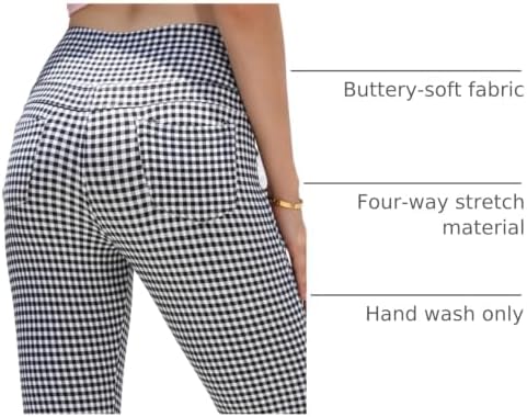 VOOVEEYA Women's Bootcut Leggings - Bootleg Yoga Pants Flare with 4 Pockets