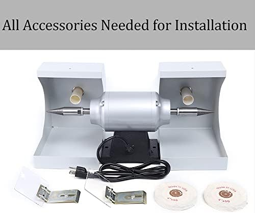 TFCFL 110V Polisher Polishing Machine Dental Laboratory Lathe Buffing Grinder for Jewelry Polishing Burnishing Casting US Stock