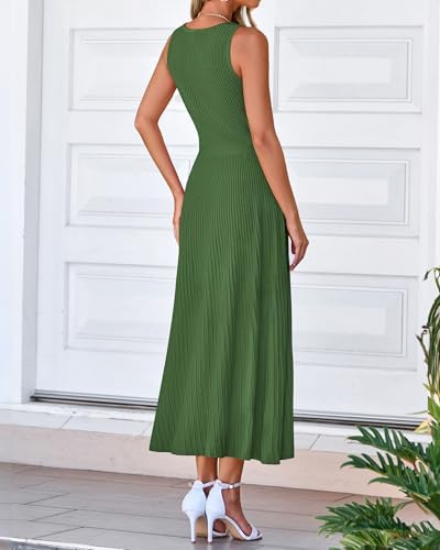 BTFBM Women Midi Bodycon Tank Dress