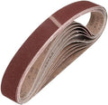 HARFINGTON 1 x 18 Inch Sanding Belts, 10 Pcs 80 Grits Aluminum Oxide Abrasive Belt Sander File Belt for Woodworking, Metal Polishing, Knife Sharpener