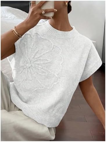 SOLY HUX Women's Short Sleeve Business Casual Sweater