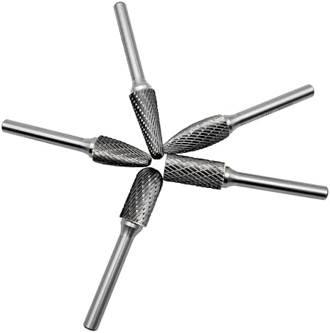 LU&MN Tungsten Carbide Burr Set, 1/2" Head 1/4" Shank, 5 Pcs