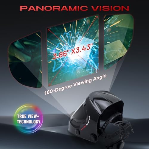 VILSIN Auto Darkening Welding Helmet, 180° Panoramic True Color 999D
