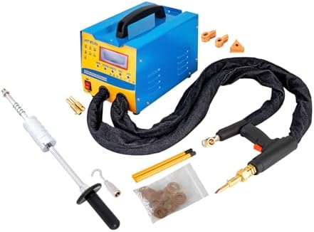 3000W Spot Welder Dent Puller Kit, 110V Spot Welder Dent Puller 7 Models Spot Welding Machine Practical Display Non-Slip Foot Pads Stud Welding Function Automatic Pulse System for Dealerships