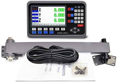 TOAUTO Digital Readout 2 Axis 3 Axis DRO Display Linear Scale 100~1000mm Precision 5um for Bridgeport/Knee Milling Lathe EDM Mill Machine (3 Axis DRO-LCD)