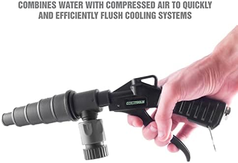 OEMTOOLS 24719 Coolant System Flush Gun, Lever-Action Coolant Flush Kit, Heater Core Flush Kit Features a Universal Nozzle, Lock-On Latch for Air Hoses