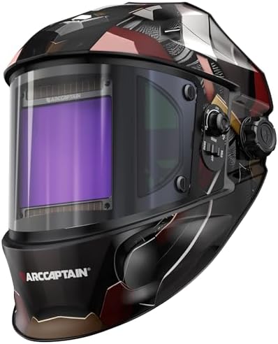 ARCCAPTAIN Welding Hood, 180° Panoramic View Auto Darkening Welding Helmet (LY800Js-AR)