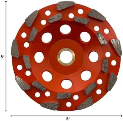 5" High Performance Diamond Grinding Wheels, 7/8"-5/8" Non-Threaded Arbor