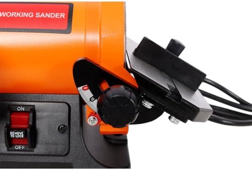 1" x 30" Belt & 5" Disc Bench Sander, Benchtop Belt Disc Sander with Adjustable Worktables, Miter Gauge & Dual Dust Ports for Woodworking Metalworking