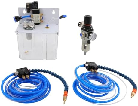 Mist Coolant Lubrication Spray System for Milling Machine, Metal Cutting Engraving Cooling Sprayer Machine Coolant Mister CNC Lubrication Spray Pump for 8Mm Air Pipe CNC Lathe Milling Drill