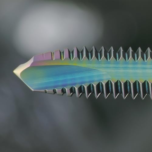 Tools M30 x 3.5 Spiral Point Threading Tap, Metric Machine Threading Tap High Speed Steel Cobalt(HSSCo) with DLC Coating, Round Shank with Square End， H2 Tolerance, 1PC